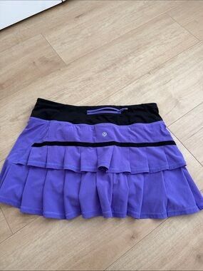 lululemon athletica Purple pace setter Skirt with Black Waistband